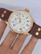 Copy IWC Schaffhausen Watch Yellow Case White Face Brown Leather  (2)_th.jpg